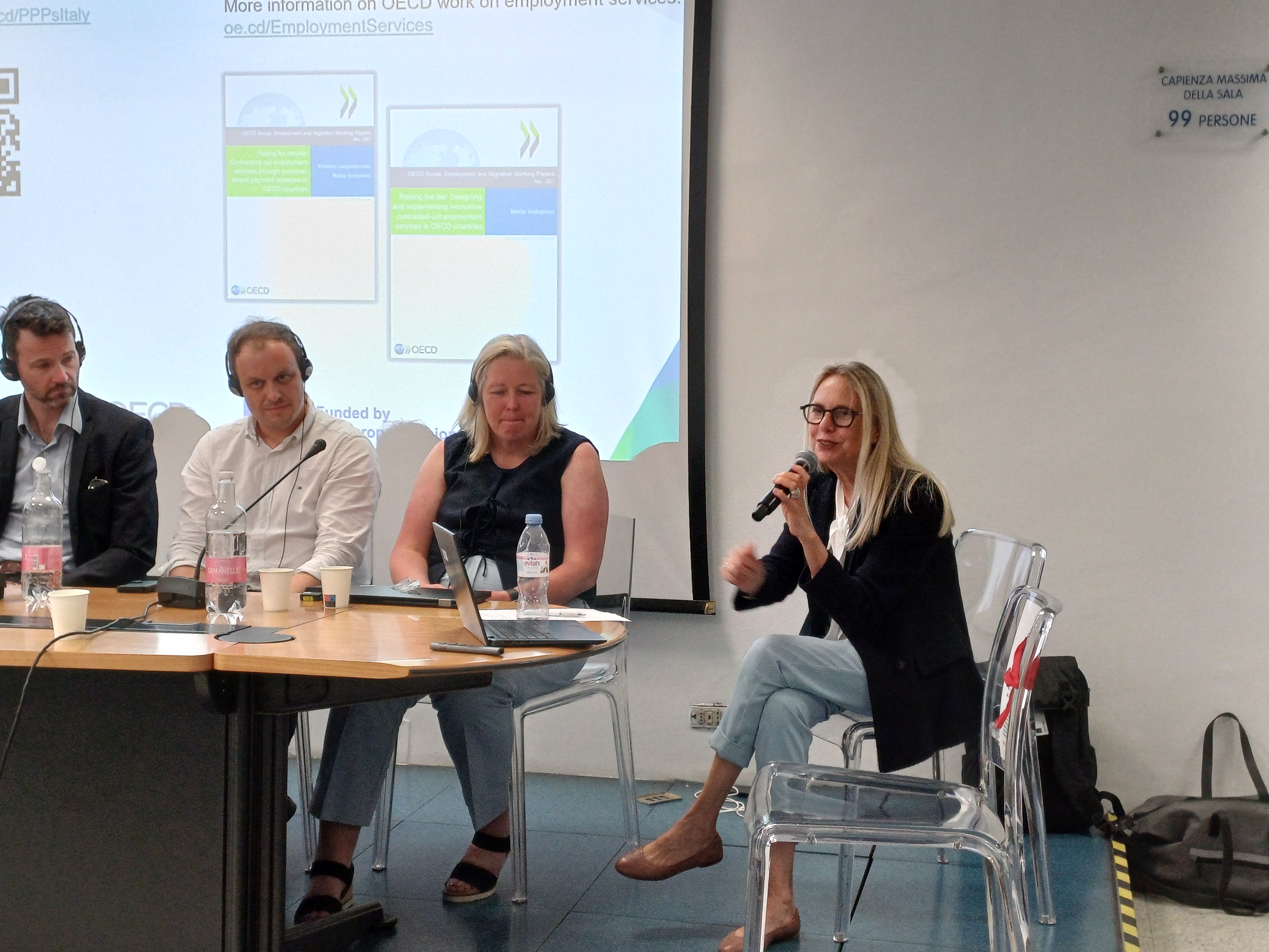 Paola Nicastro - Presidente e AD di Sviluppo Lavoro Italia - al workshop internazionale sulla partnership pubblico/privata nei servizi per il lavoro